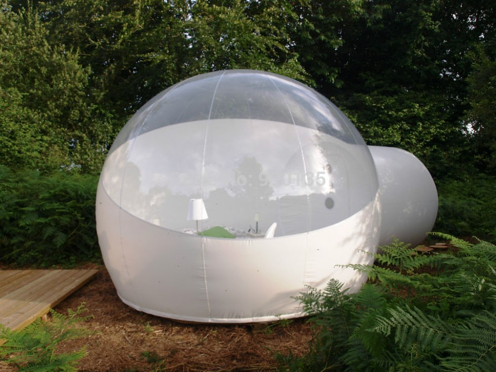 Thumbnail: 乐艺充气生态房,室外圆顶帐篷小屋 Inflatable Bubble Eco-House, Camping DIY Dome Tent Cabin