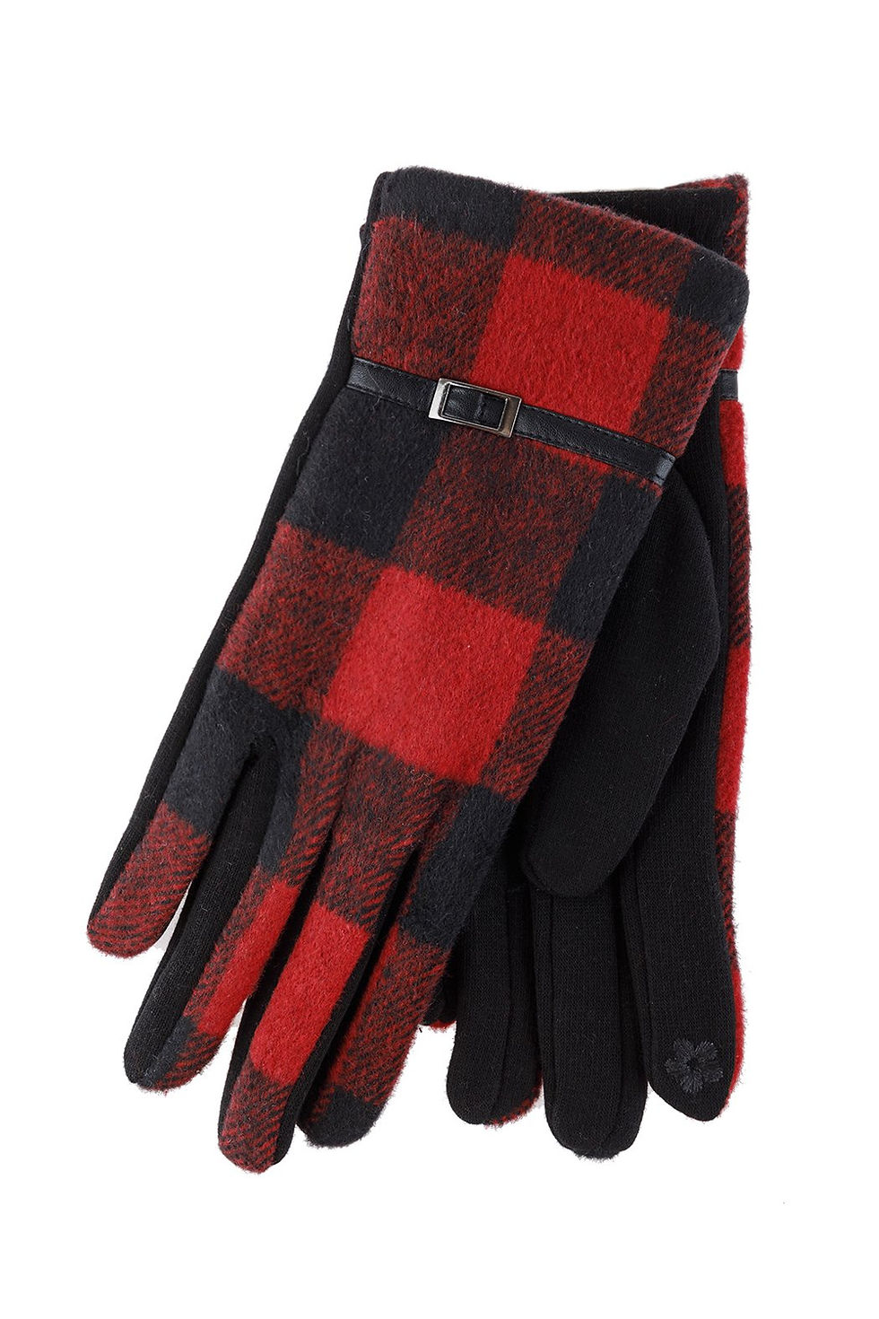 Thumbnail: Hdv2923 - Buffalo Plaid Strap Smart Touch Gloves