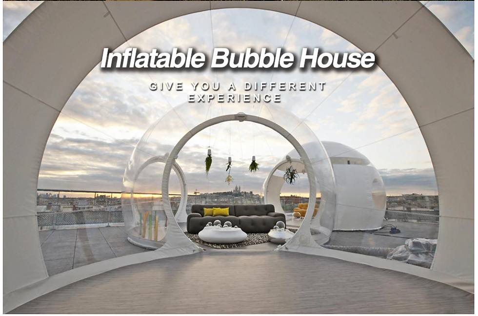 Thumbnail: 乐艺充气生态房,室外圆顶帐篷小屋 Inflatable Bubble Eco-House, Camping DIY Dome Tent Cabin
