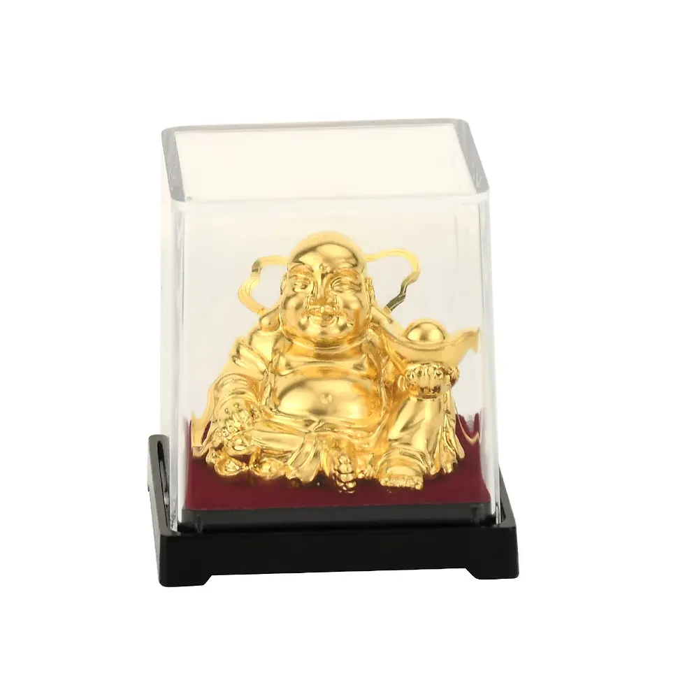 Thumbnail: Chinese Feng Shui Gold Laughing Buddha Statue