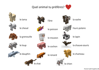 animaux Minecraft questions tu préfères