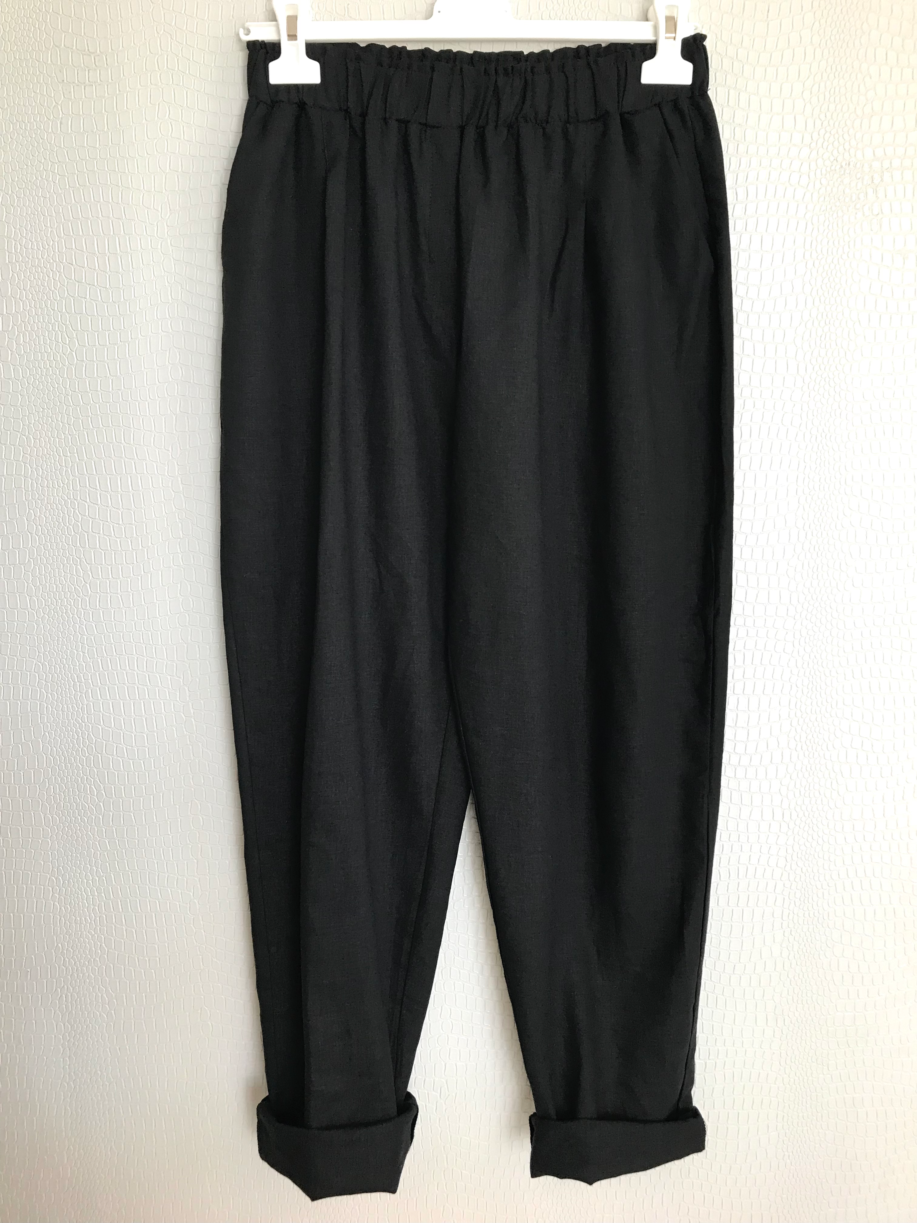 Panta viscolino nero