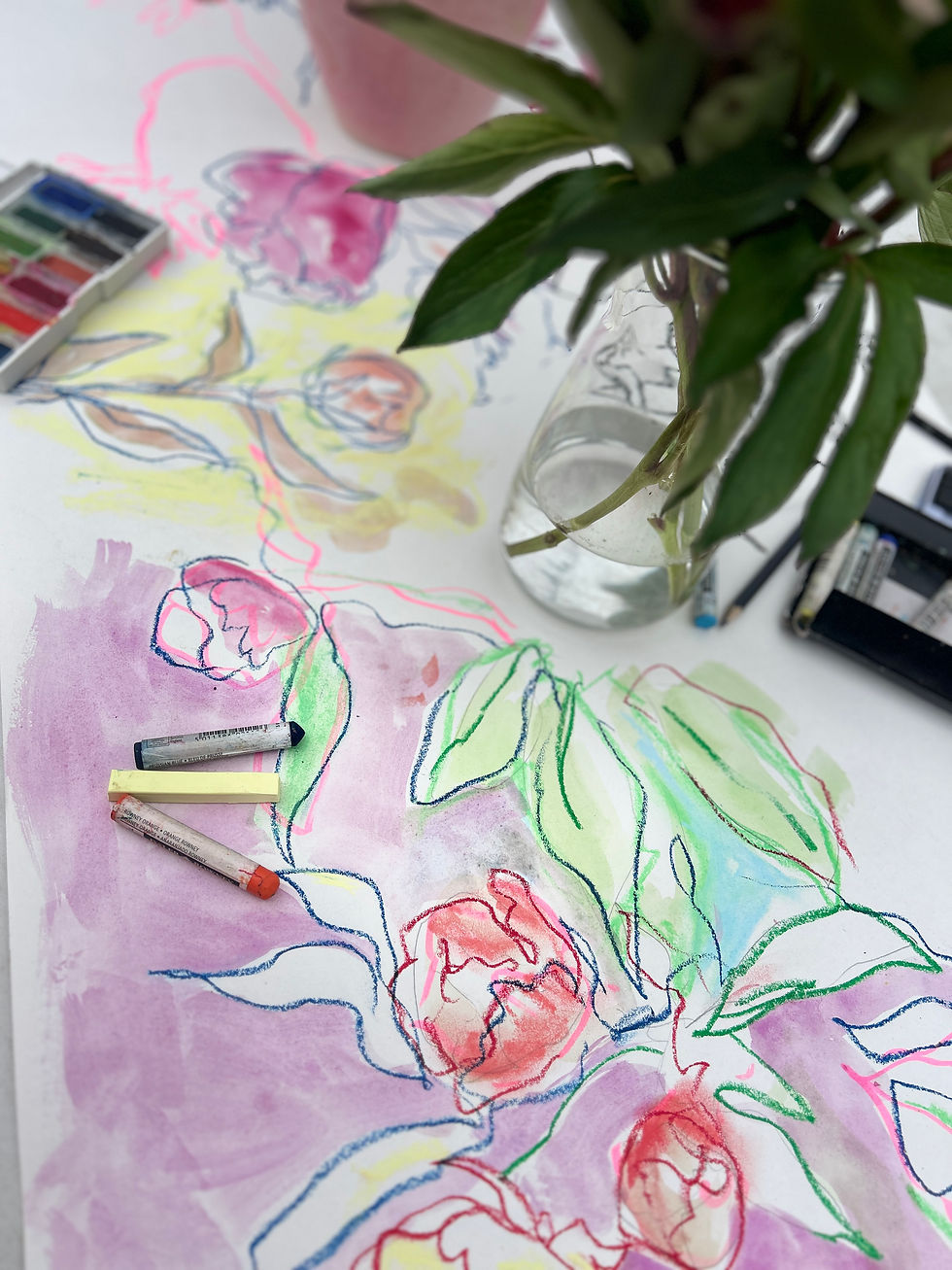 Flowers & Fizz! Floral Drawing and Painting