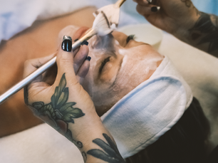 Female Client getting a facial