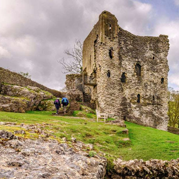 Peveril Castle above Castleton village