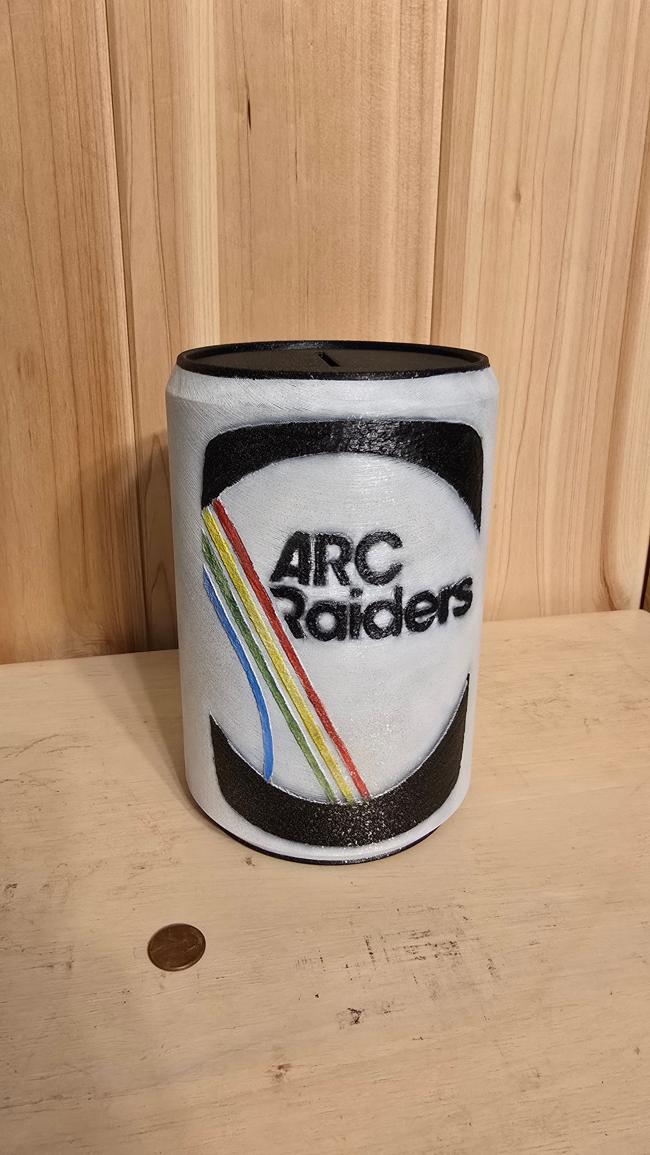 Arc Raiders themed piggy bank (white) 