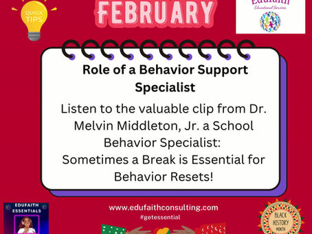 Behavior Supports-Breaks are Essential with Deescalation