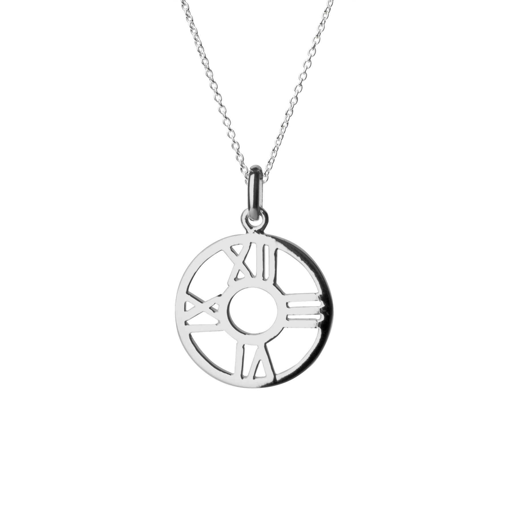 Sterling Silver Clock Pendant - Small