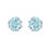 サムネイル： Sterling Silver Round Blue Topaz Earrings