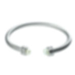 Thumbnail: Sterling Silver Cable Bangle - Thin