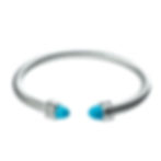 Thumbnail: Sterling Silver Cable Bangle - Thin