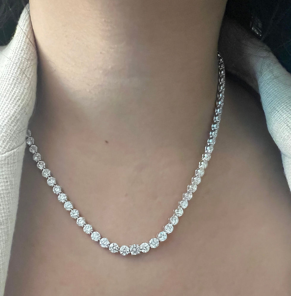 Thumbnail: 23 carats Necklace in 14K White Gold