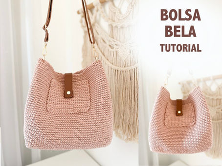 Bolsa de Crochê em Barbante Passo a Passo - Bolsa Bela