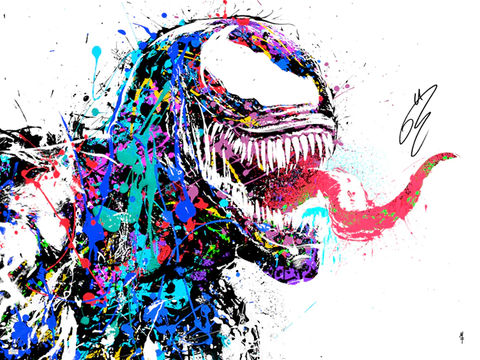 Venom 40”×30” Canvas Autographed by Tom Hardy
