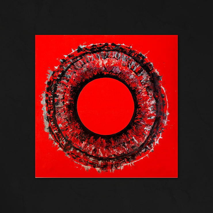 Square Canvas Image with large circular abstract design