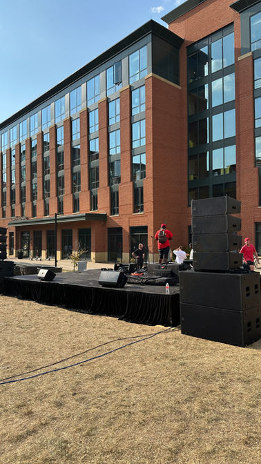 16x24 large performance stage rental at The Ohio State University Columbus Ohio by Eden Rentals