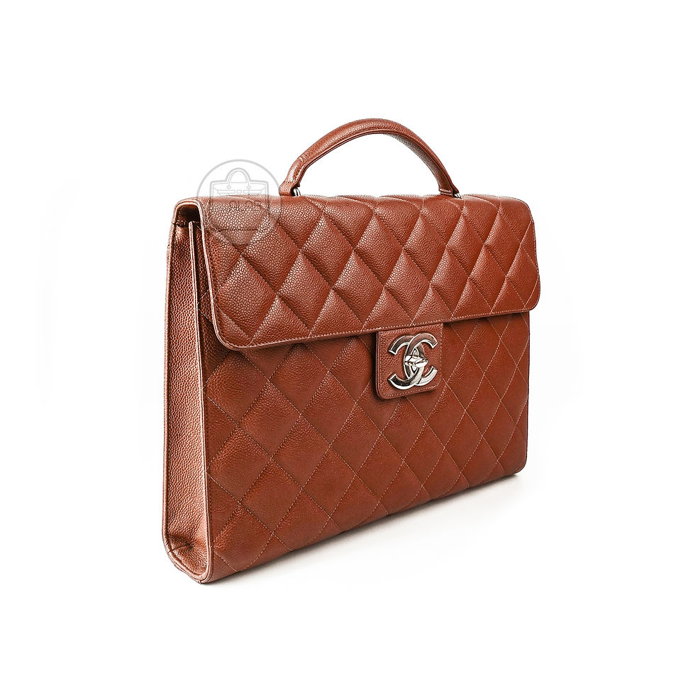 Hình thu nhỏ: Chanel Briefcase Caviar Nâu