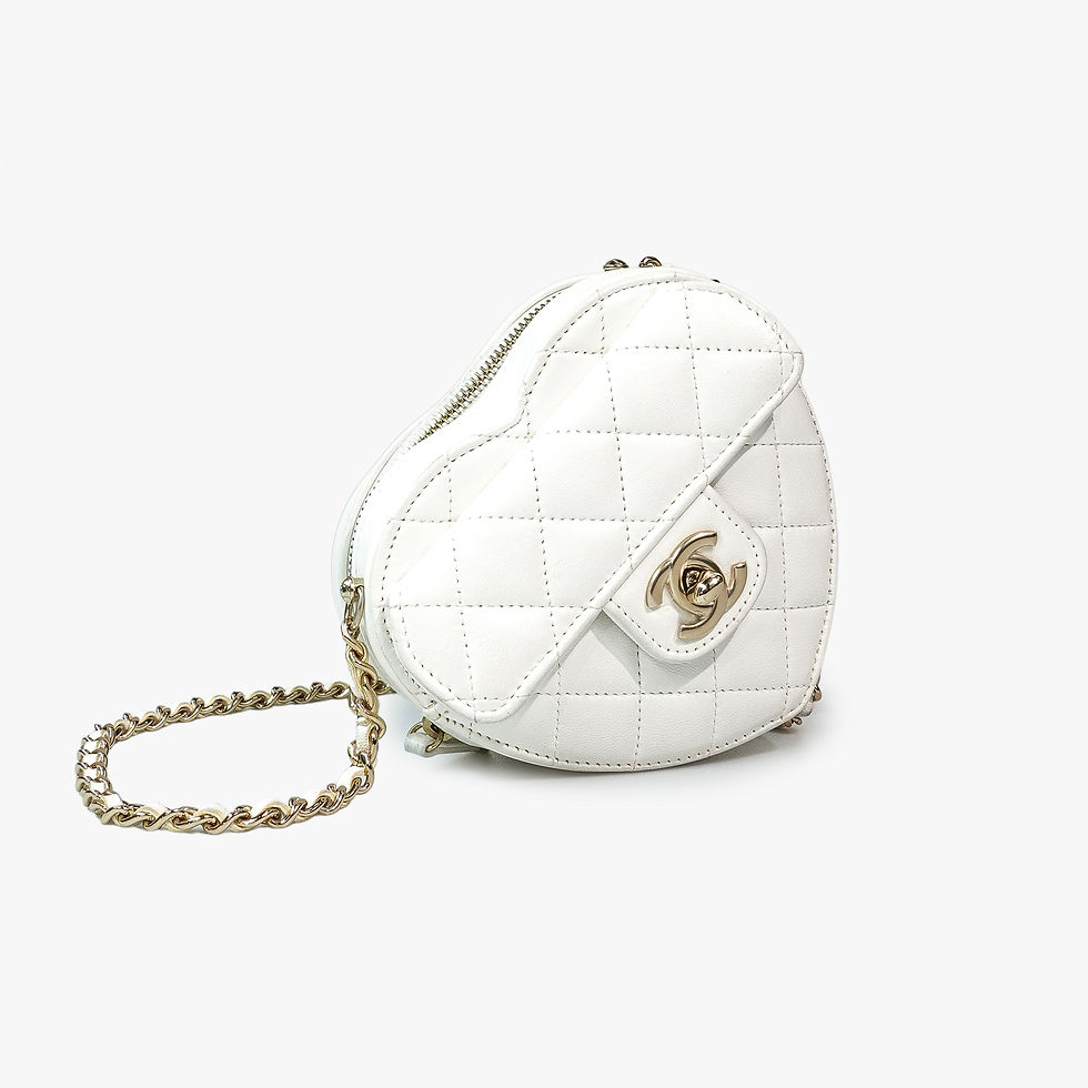 Hình thu nhỏ: Chanel Heart Bag Trắng