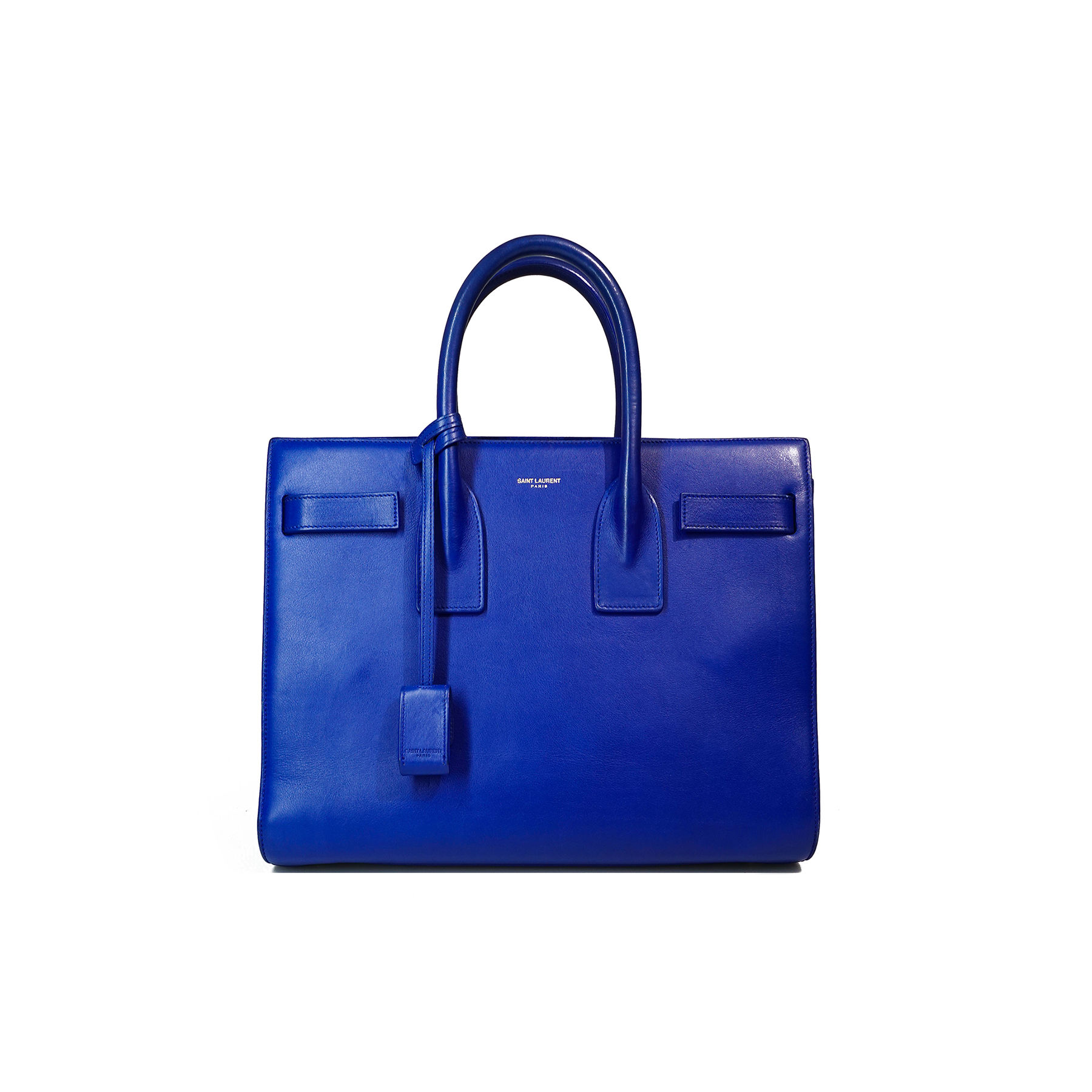 Saint Laurent Sac De Jour Baby Leather Tote Xanh Dương