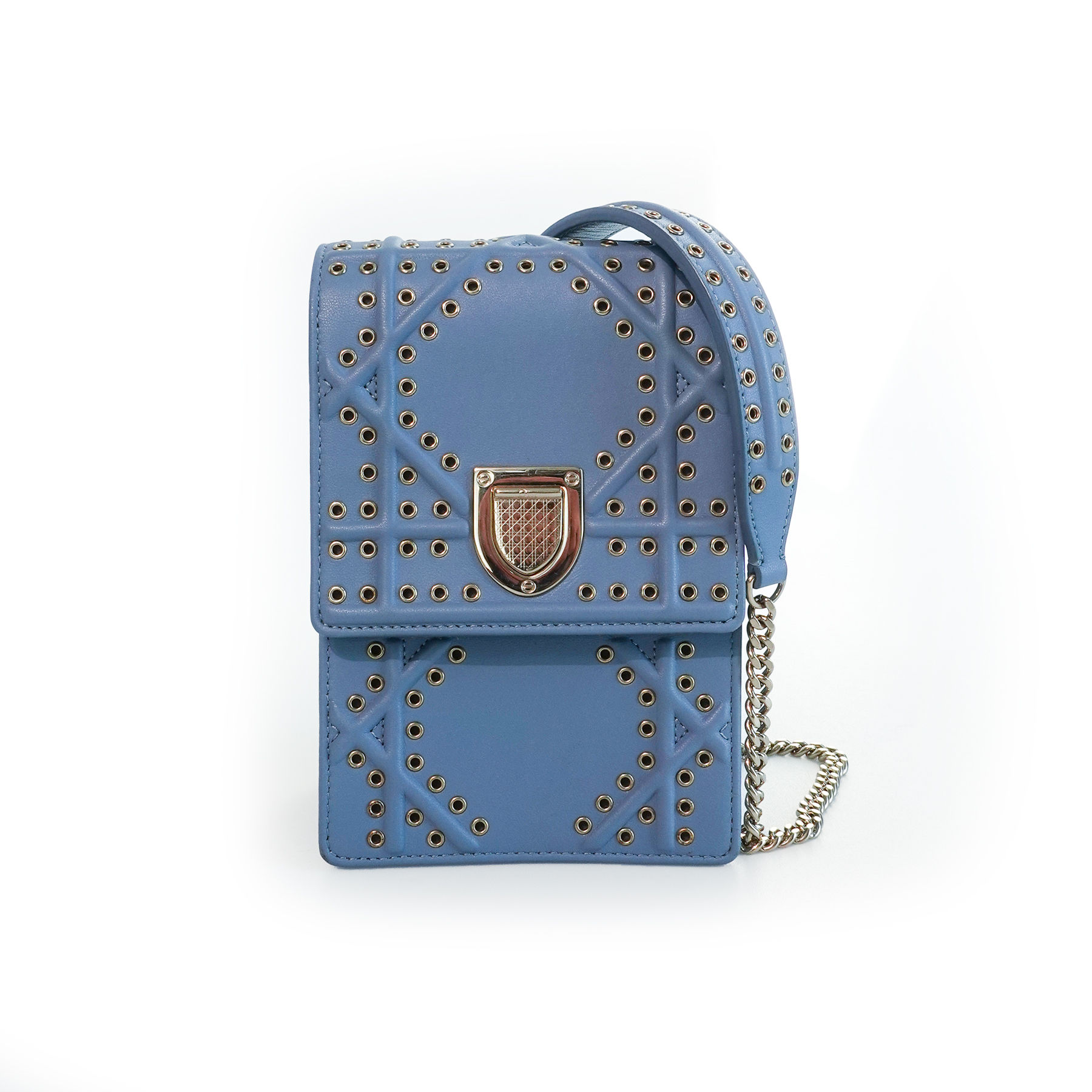 Dior Diorama Vertical Clutch Bag Xanh