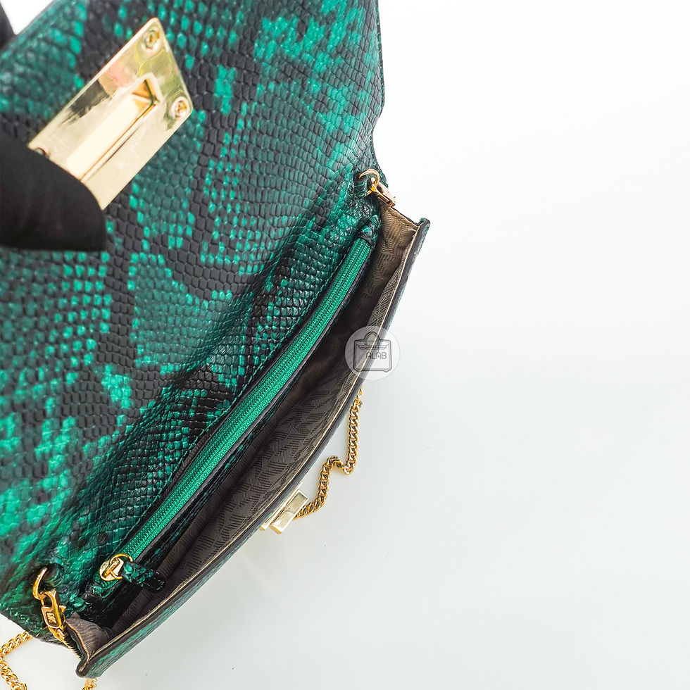 Hình thu nhỏ: Michael Kors Ellie M Um Shoulder Flap Bag Vân Xanh Lá