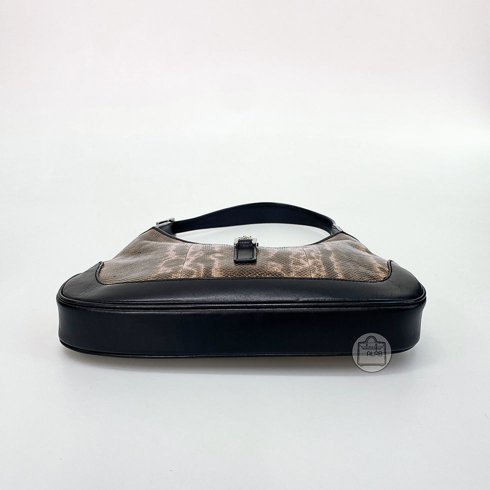 Thumbnail: Gucci  Jackie Karung Snakeskin - Leather Hobo Bag