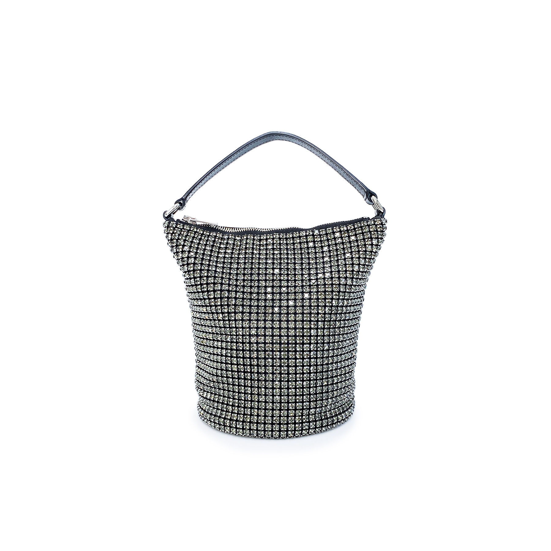 Alexander Wang Heiress Flex Bag In Crystal Mesh Bucket