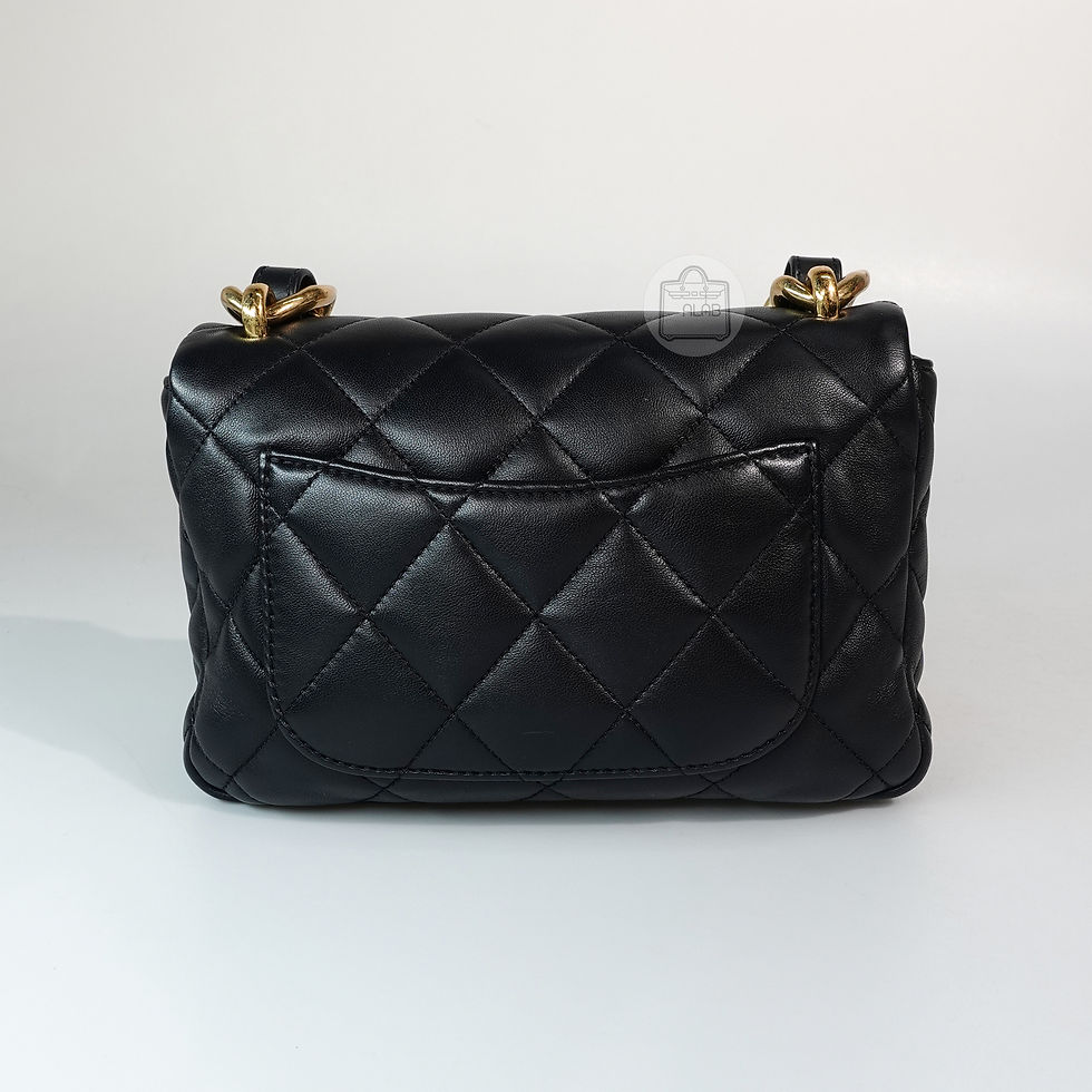 Thumbnail: Chanel Lambskin Quilted Mini CC Funky Town Flap Đen