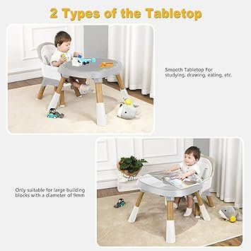 Miniature : Baby High Chair, 15 in 1 Convertible High Chairs for Babies and Toddlers