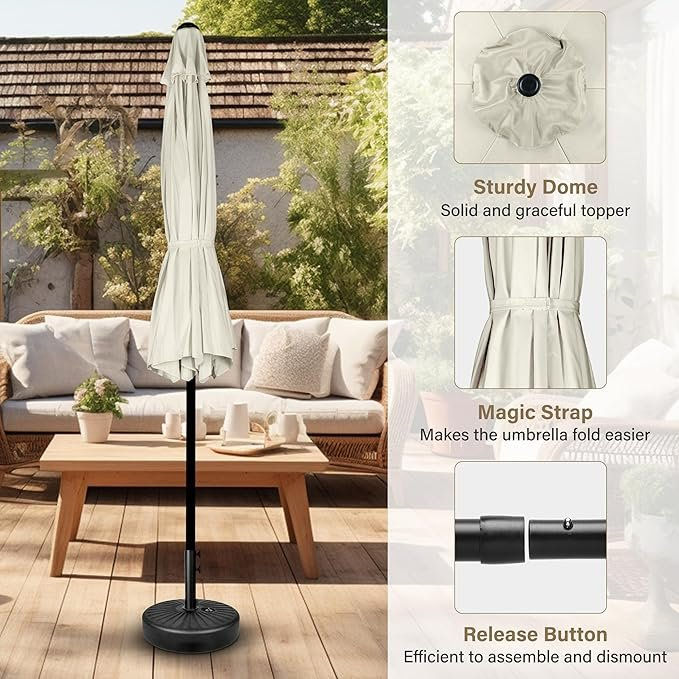 Miniature : 7.5' Patio Umbrella Outdoor Table Market Yard Umbrella