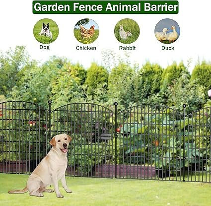 Thumbnail: Decorative Garden Metal Fence 10 Pack with Lock
