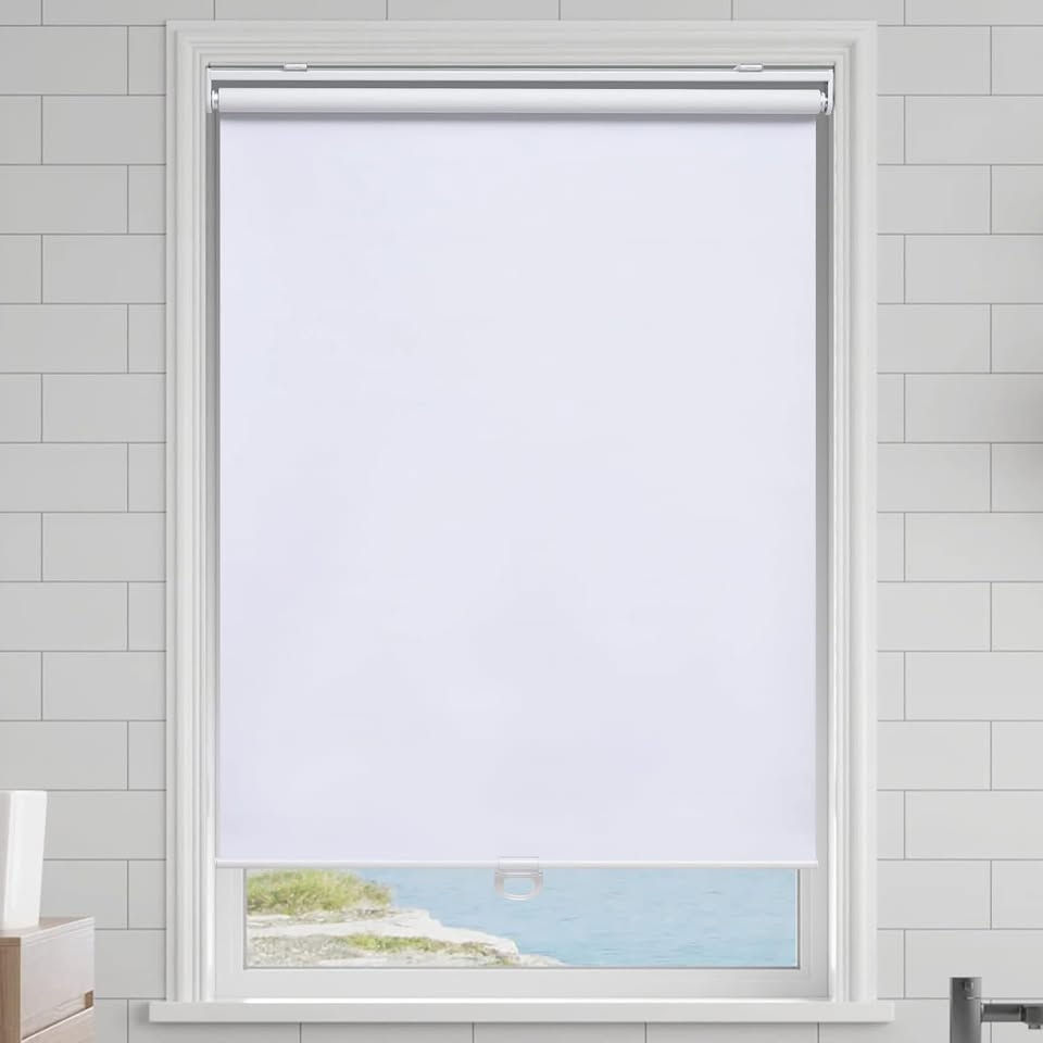 Miniature : Cordless Roller Shades Blackout Blinds for Windows Room Darkening Rolled Up Shad