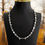 Miniature : Collier en argent sur mannequin, design élégant. Modèle: Modern Fusion Steel, détails brillants.