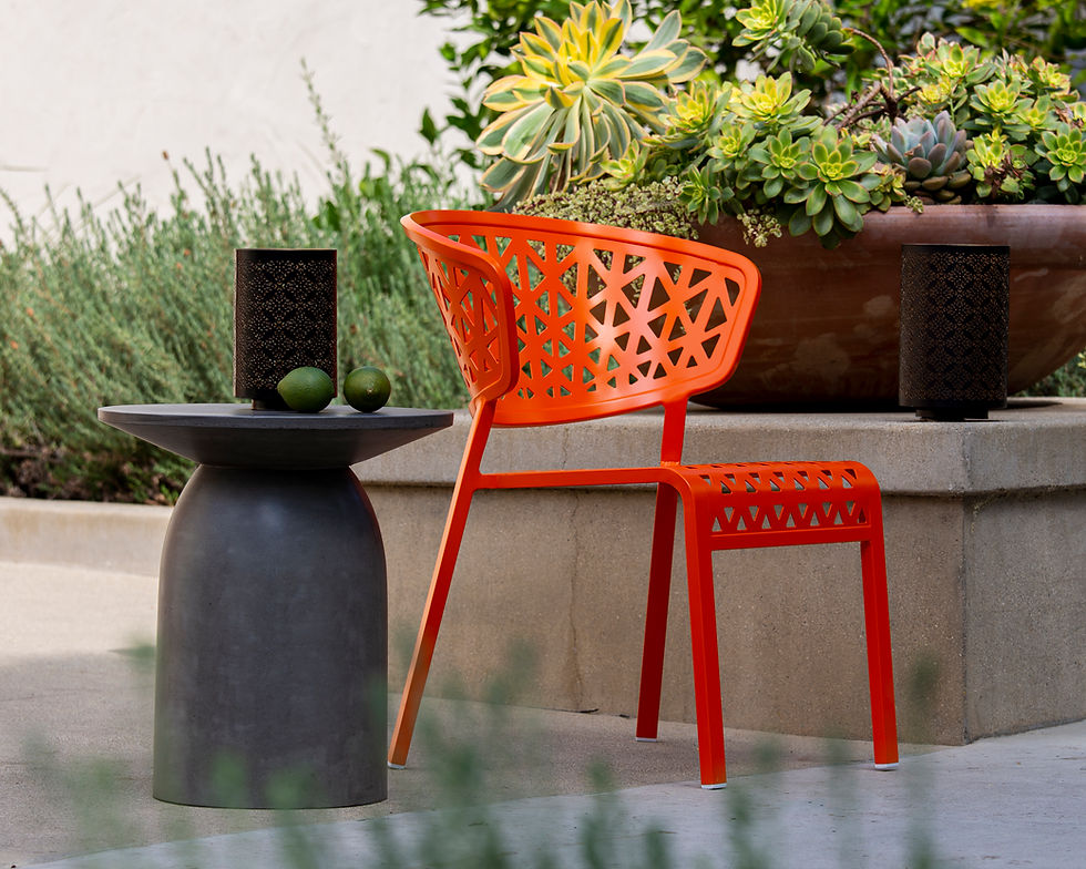 Thumbnail: Project "X" Alu. Dining Chair Geo Pattern