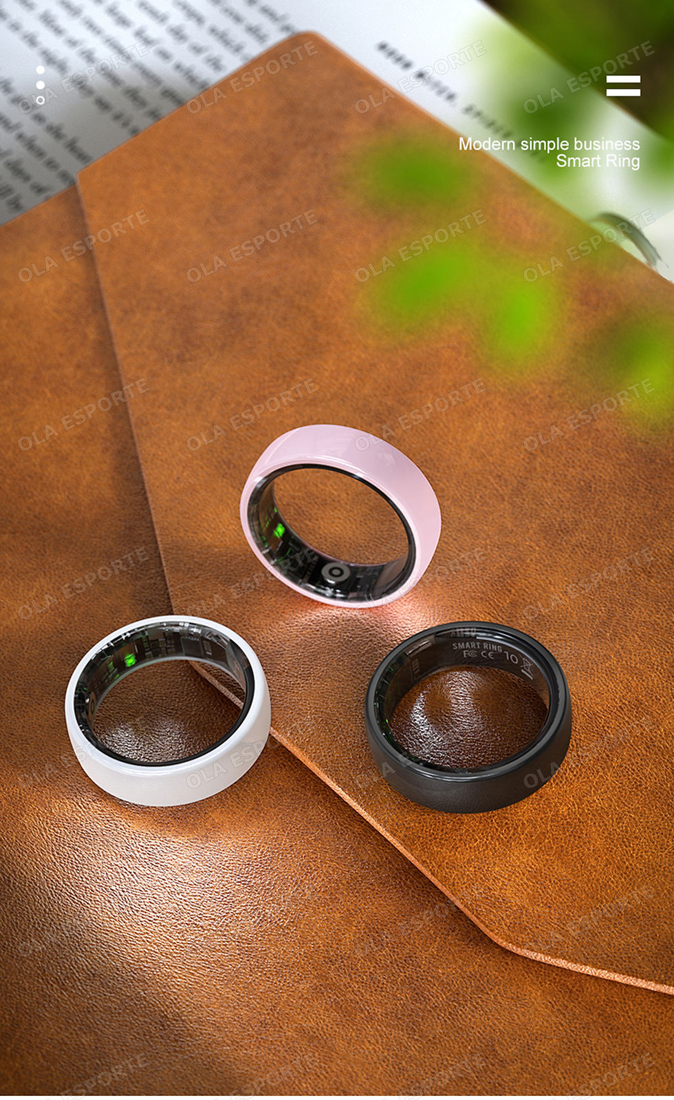 Thumbnail: Smart Couple Ring Bluetooth Connection Multiple Sports Modes Pedometer Fitness R