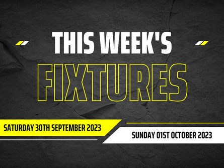 This Week's Fixtures: 30 September - 01 October 2023