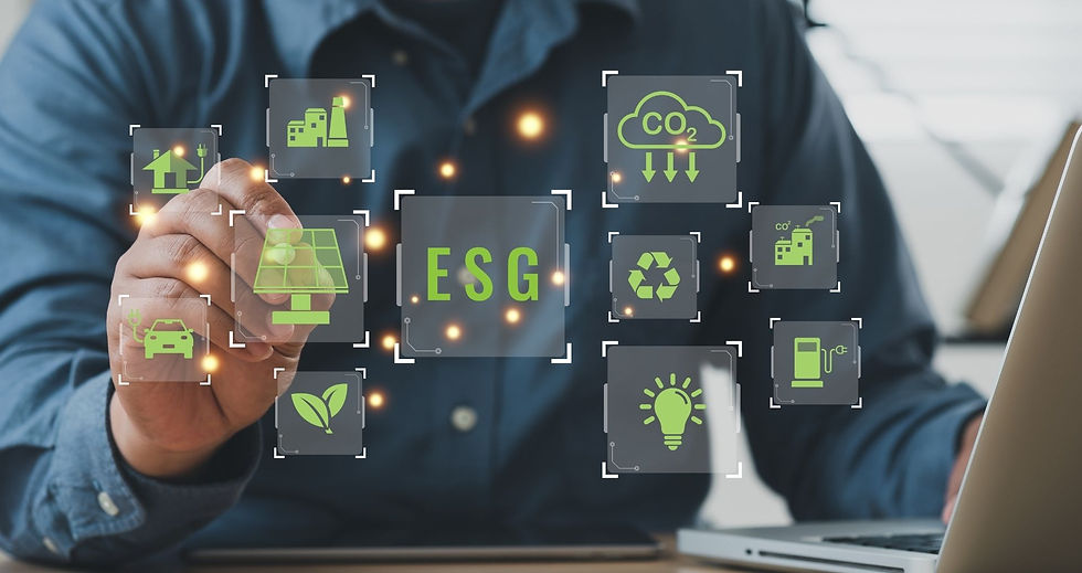 Visualización de iniciativas ESG como símbolo del reto empresarial de convertir esfuerzos sostenibles en impacto real, mediante comunicación estratégica como la que desarrolla BBCE.