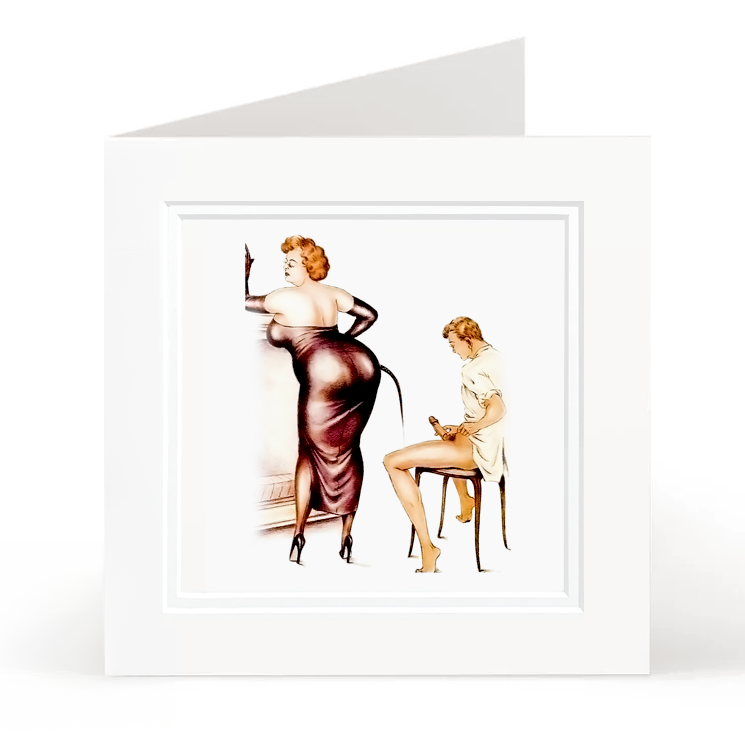 Coming in Admiration Vintage Art Greeting Card