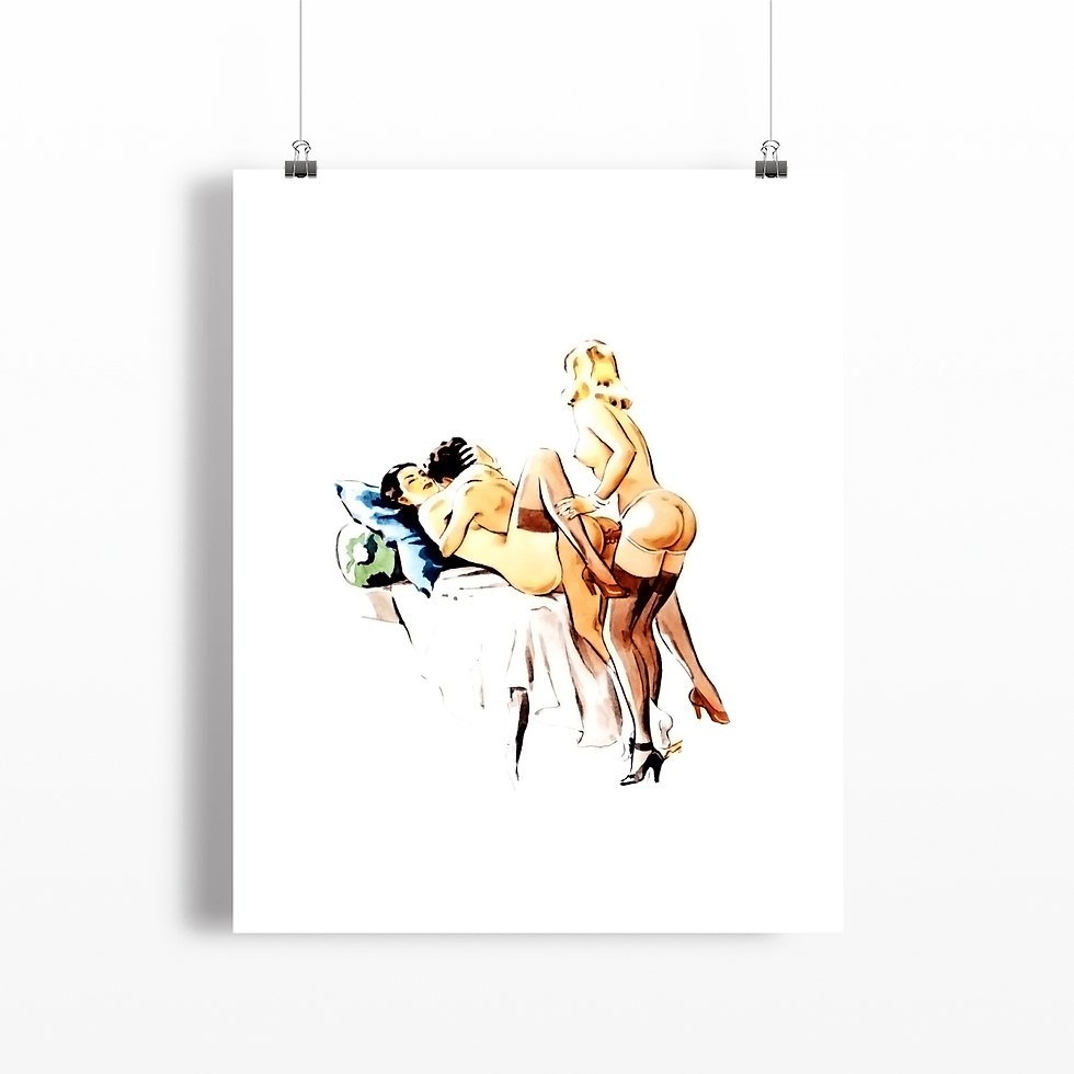 Thumbnail: Cute Threesome Kinky Art A4 Print