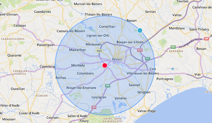 Zone d'intervention Béziers