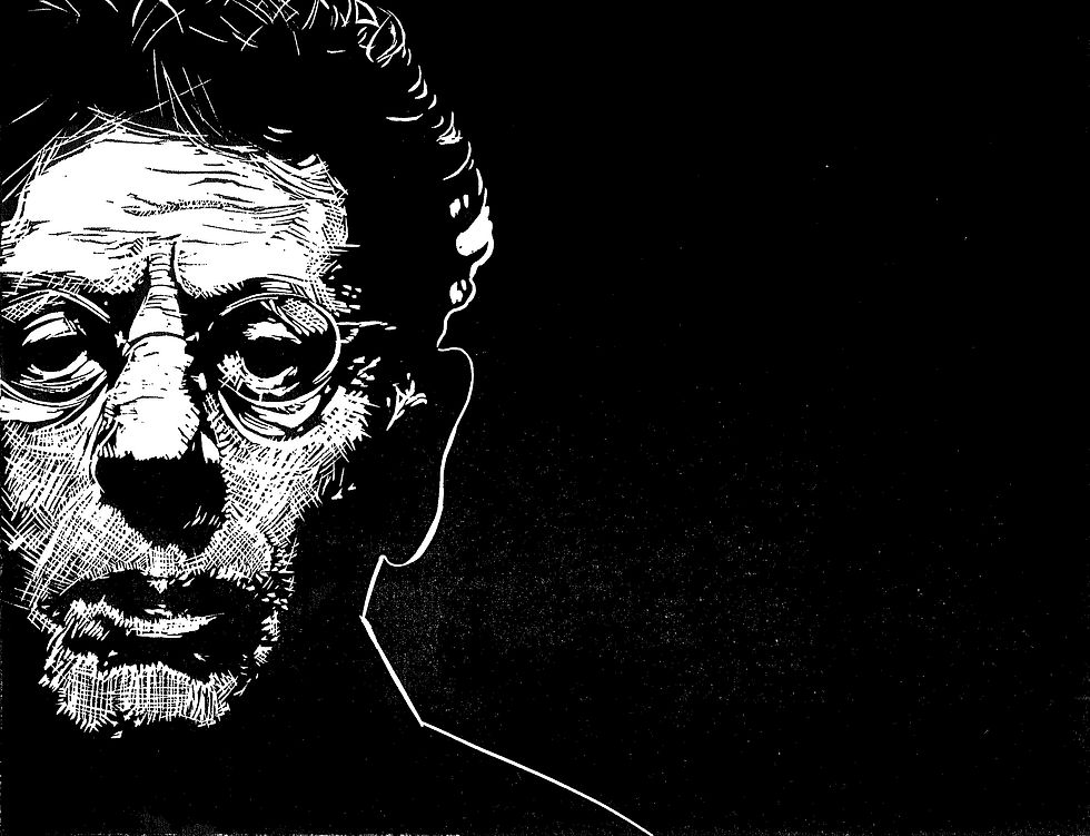 Rob Mitchell, Lou Reed, Linocut