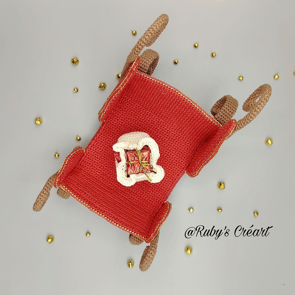 Miniature : Tutoriel au crochet le traineau de Noel