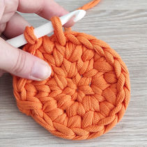 Maille jersey au crochet spécial panier au traphilo