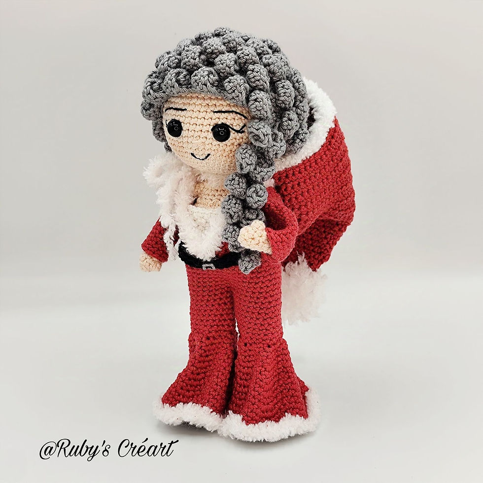 Miniature : Tutoriel au crochet Tenue complète de la Mère Noël poupée à composer