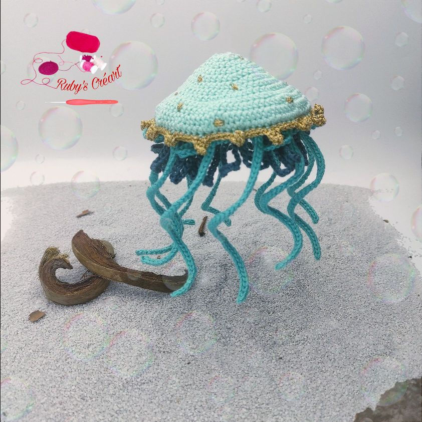 Tutoriel au crochet Méduse chapeau en tenue ou déco