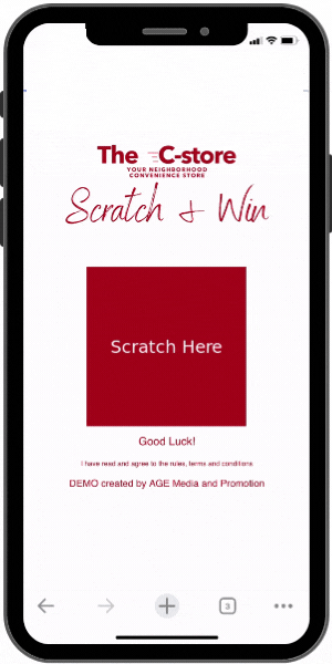 Digital scratch & win campaign for C-store
