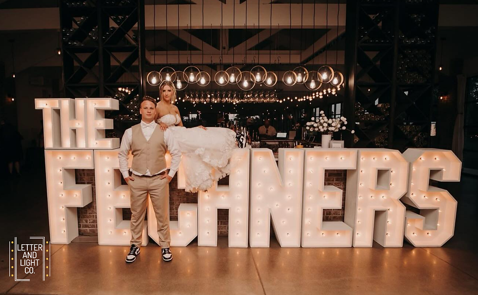 giant light up letters fort collins weddings and events last name stacked
