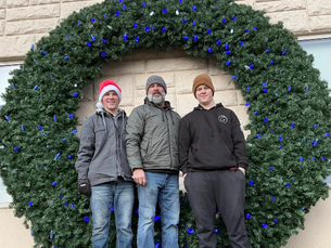 Rod Hunter, owner of Granite Outdoors and Lighting, with his sons