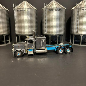 C-K Custom Grey Peterbilt on Baby Blue Frame