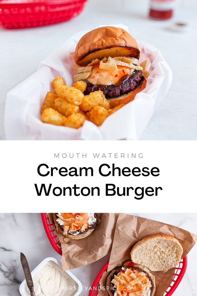 Cream Cheese Wonton Burgers with Sweet Chili Sauce